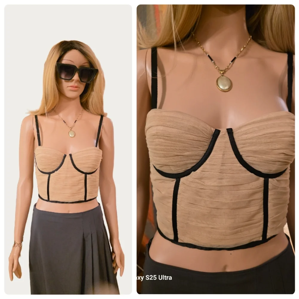 Alice + Olivia Dania Ruched Bustier, Sz 2 - Picture 1 of 15